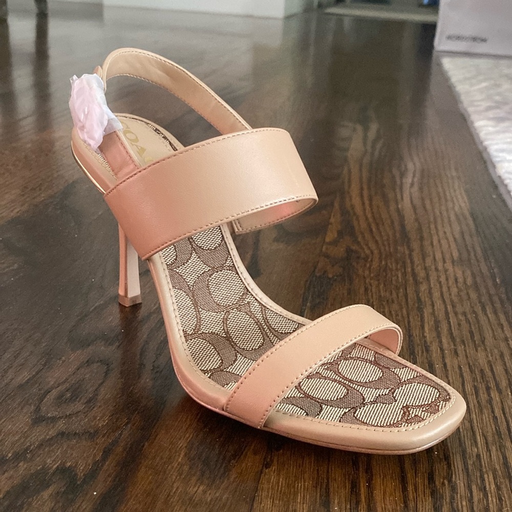 Coach Rori Leather Sandal beechwood 7.5